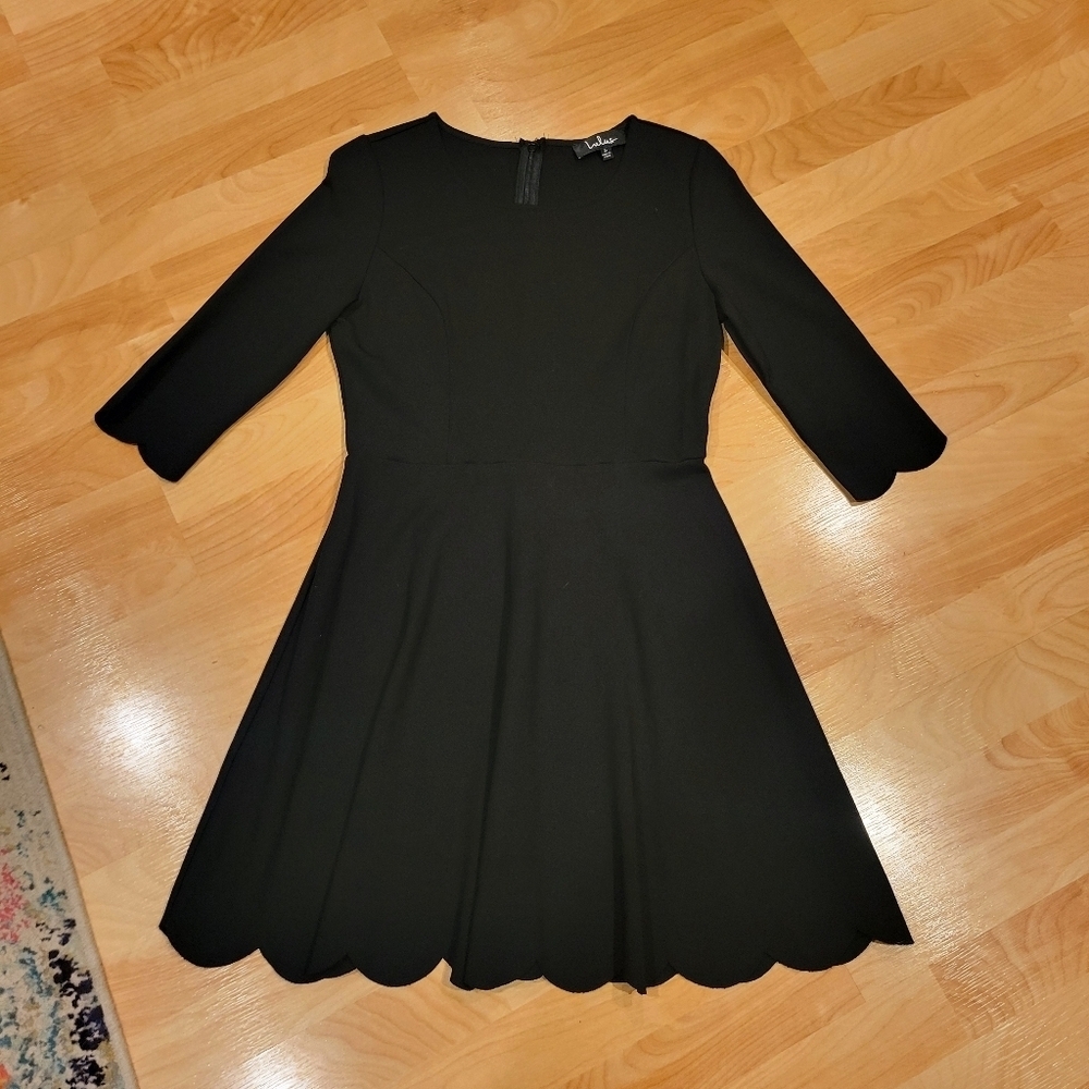 Lulus Cumulonimbus Cloud Black Skater Dress Size Small - Picture 4 of 9